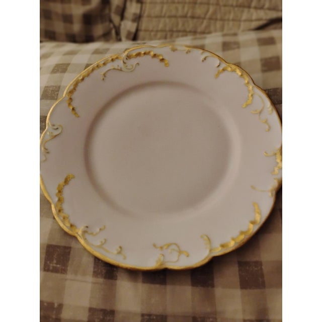 Late 19th Century Antique Haviland Limoges Rare Blush Tint Luncheon Plates - Set of 6 For Sale - Image 5 of 6