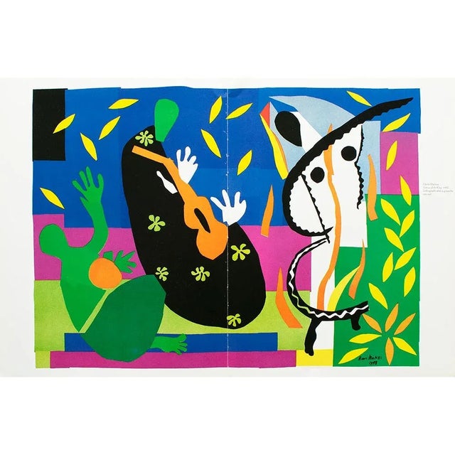 An excellent large a full-color print of color lithograph "Sorrow of the King" for Verve (Summer 1958) by Henri Matisse....
