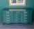French Provincial 1970’s French Provincial Green Lacquered Dresser of Nine Drawers For Sale - Image 3 of 14