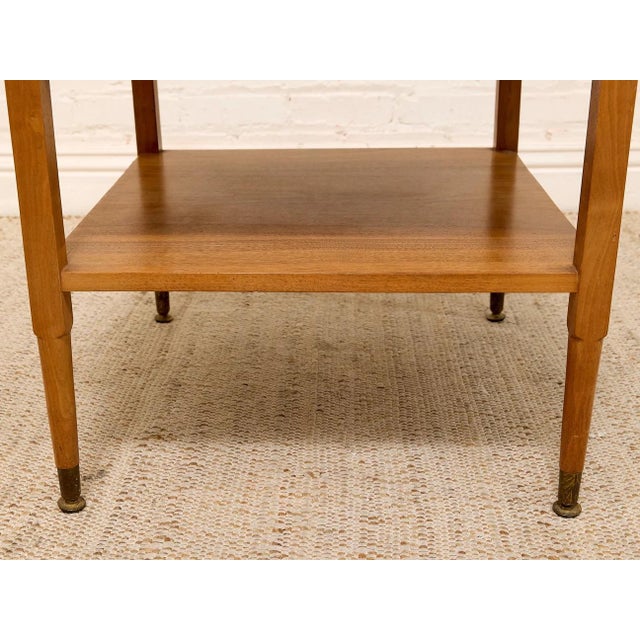 Vintage Two-Tier Wood Side Table For Sale In Los Angeles - Image 6 of 12
