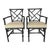 Pair of Late 20th Century Ficks Reed Style Chinese Chippendale Rattan Chairs For Sale