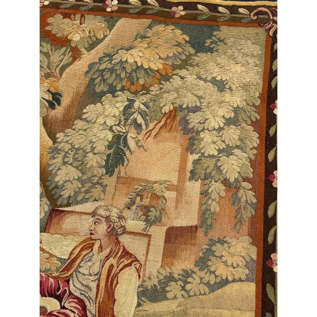 Antique French Handwoven Aubusson Tapestry, 1890s For Sale - Image 13 of 18