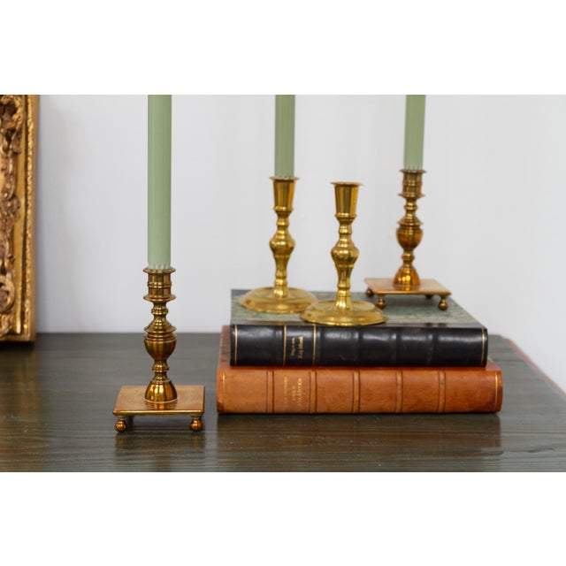 Antique Danish Brass Candlesticks, 1890s, Set of 4 For Sale - Image 11 of 17