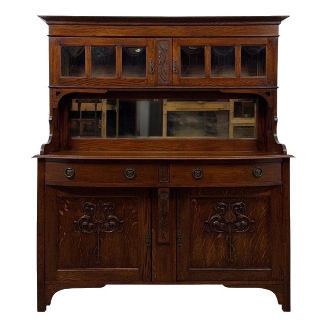 20th Century Arts and Crafts English Oak Sideboard, 1890s For Sale
