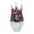 Vintage Hand-Blown Spotted Art Glass Flame Crown Lamp Shade For Sale
