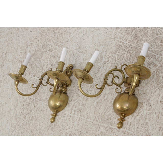 Age: Approx: 80 Years Old Details: Colonial Williamsburg Style Electrified Sconces Ready To Be Installed By Your...