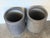 Pair of Monumental Cylinder Planters - Brutalist Bullet Form - Dark Slate For Sale - Image 10 of 12