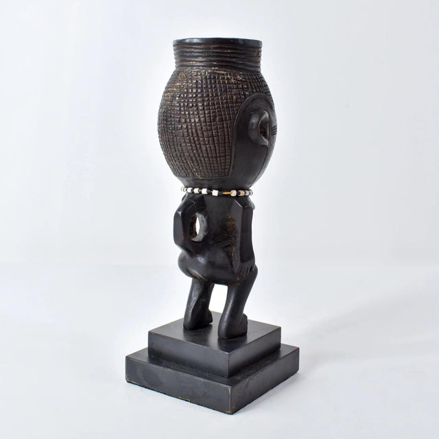 Wood Early 20th Century Kuba Figural Cup on Custom Base For Sale - Image 7 of 14