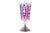Metal Burgundy Cut Glass Jug on Silver Base with Frieze For Sale - Image 7 of 8