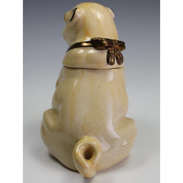 Seated Pug Tobacco Jar from Staffordshire Pottery, 1900 For Sale - Image 13 of 18