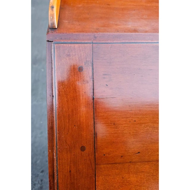 Wood Antique Early 19th Century Federal Slant-Front Desk For Sale - Image 7 of 11