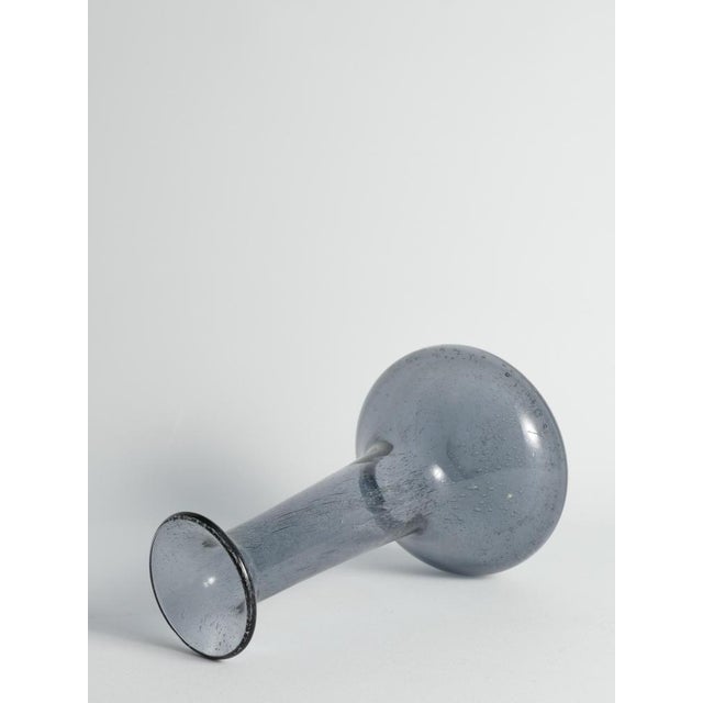 Scandinavian Modern Blue Glass Vase by Erik Höglund for Boda, Sweden, 1960s For Sale - Image 6 of 14