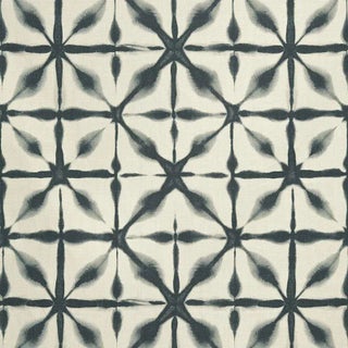 Sample- Schumacher Andromeda Linen Fabric in Charcoal For Sale
