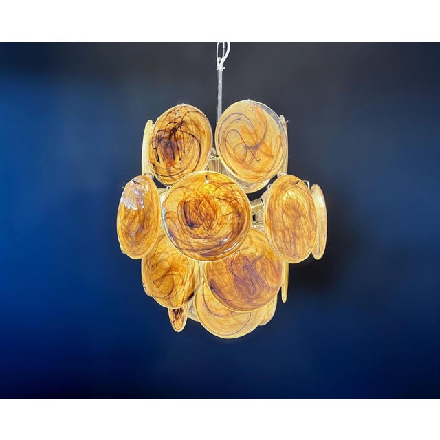 Vintage Italian Murano Glass Chandeliers, 1970s, Set of 2 For Sale - Image 10 of 11