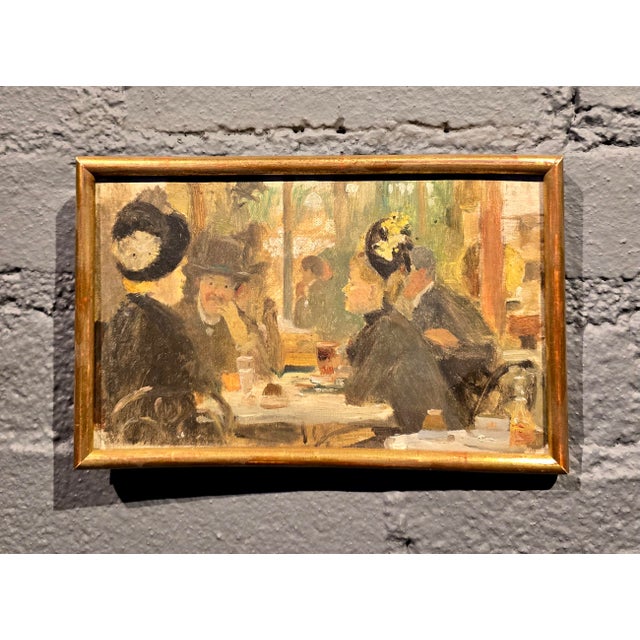 French Lucien Laurent Gsell -19th Century Belle Epoque Café Scene, Oil Painting For Sale - Image 3 of 12