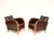 Mid-Century Modern Swedish Art Deco Armchairs in Satin Birch and Leather, 1930s, Set of 2 For Sale - Image 3 of 11