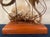 Vintage Brass Seahorse Sculpture on Quartz & Teak Base For Sale - Image 9 of 10