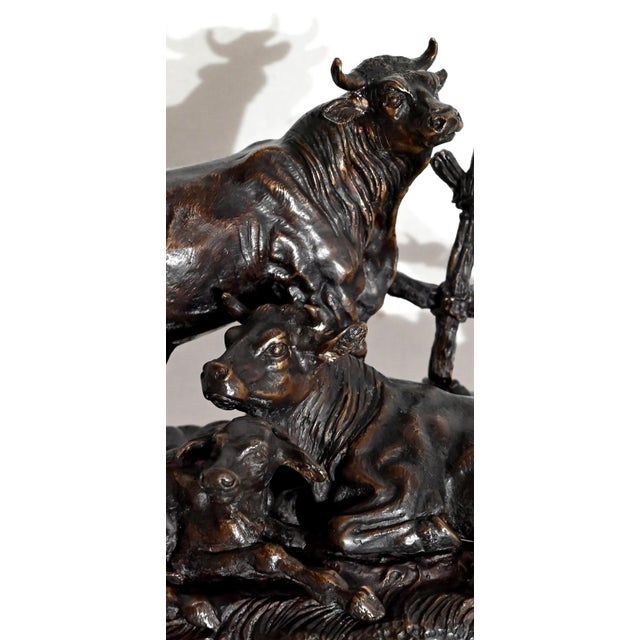 Jules Moigniez, Cows, Early 20th Century, Bronze For Sale - Image 5 of 18