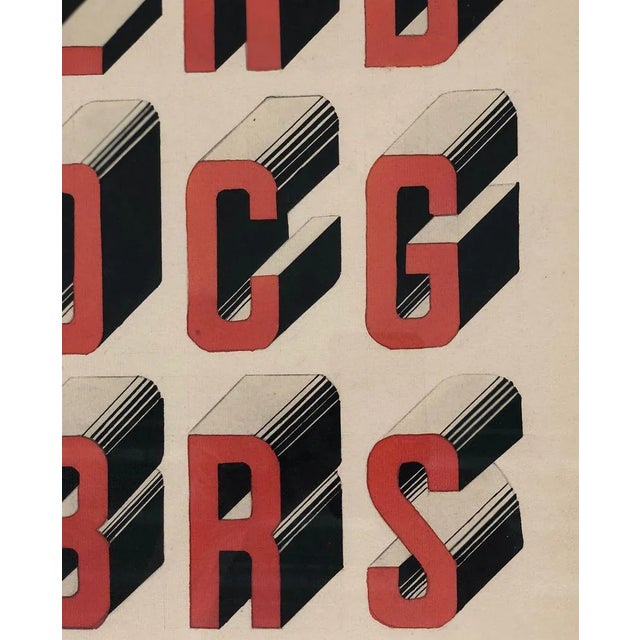 Bauhaus Style Typography Gouache Studies, 1920s, Set of 2 For Sale - Image 10 of 12