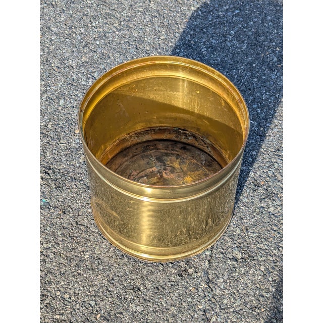 Mid 20th Century Vintage Bristol Brass Indoor Planter, Eclectic Made in Usa For Sale - Image 5 of 6