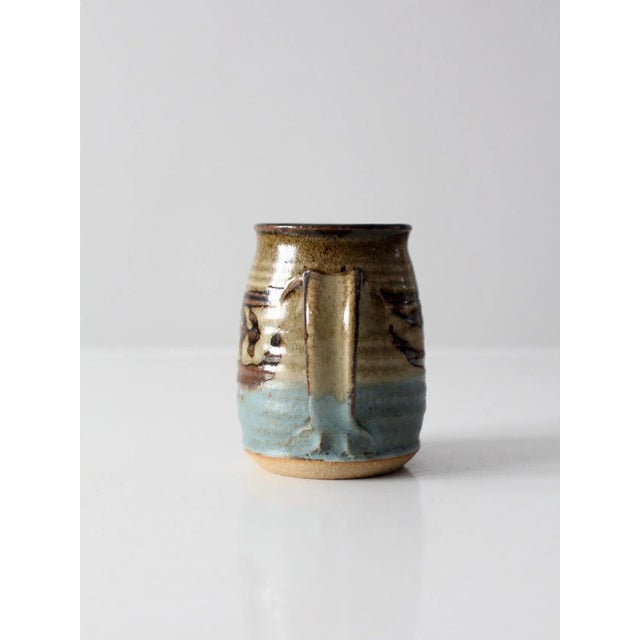 Ceramic Vintage Studio Pottery Mug For Sale - Image 7 of 13