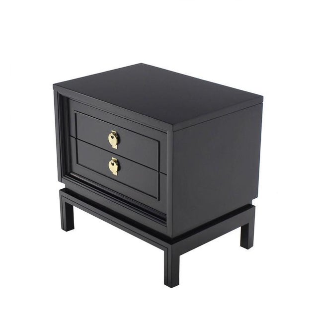 Mid Century Modern Ebonized Black Lacquer End Tables a Pair Chairish