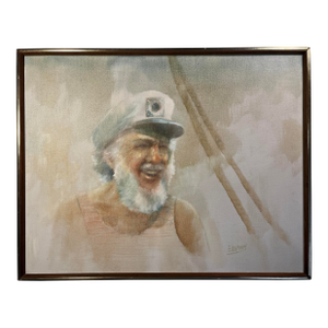 1960s Vintage Fred Money Oil on Canvas Painting, Framed