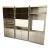 Mid-Century Modern Cream Laminate and Smoked Glass Three-Section Freestanding Wall Unit - 3 Piece Set For Sale