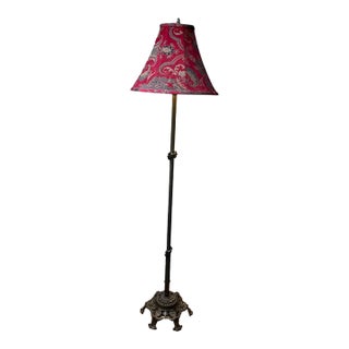 Antique Art Deco Cast Iron Floor Lamp by Rembrandt For Sale