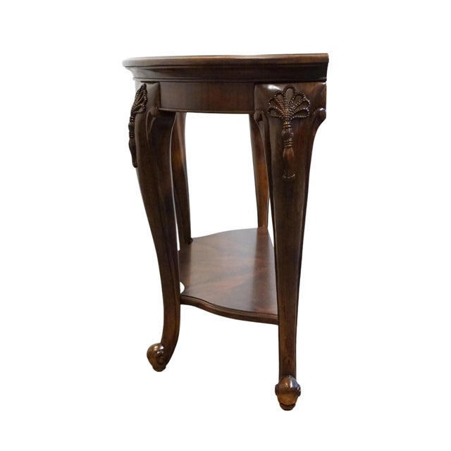 American Drew Bob Mackie Home Classics Traditional Style 60" Demilune Accent Sofa Table W. Glass Top 583-927 For Sale In Kansas City - Image 6 of 9