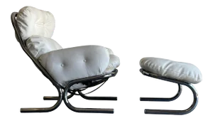 Lounge Chair and Ottoman by Directional, Attributed to Milo Baughman - 2 Pieces