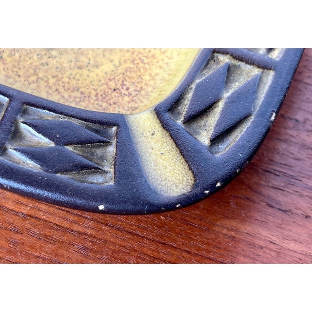 Mid-Century Modern Yellow Danish Studio Pottery Ashtray Bowl from Frank Keramik, 1960s For Sale - Image 17 of 18