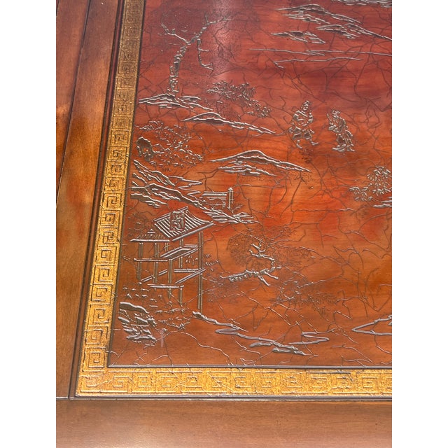 Late 20th Century Heritage Furniture "Ming Treasure" Chinoiserie Extension Dining Table - 2 Leaves For Sale - Image 13 of 18