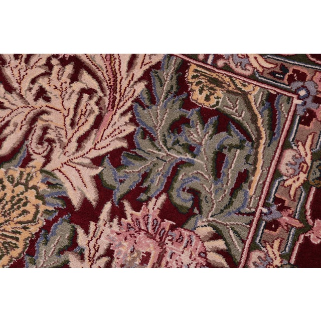 1990s Shabby Chic 1990's Pak-Persian Red/Red Wool Rug - 2'1'' X 3'9'' For Sale - Image 5 of 9