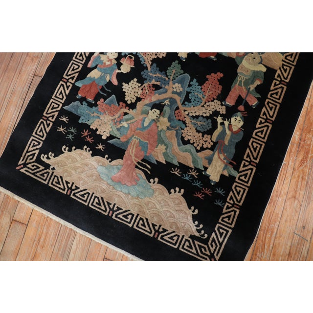 Emperor Empress Chinese Scatter Size 20th Century Rug For Sale In New York - Image 6 of 6