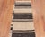 Modern Minimalist Primitive Cream and Charcoal Modern Hallway Runner Rug For Sale - Image 3 of 7