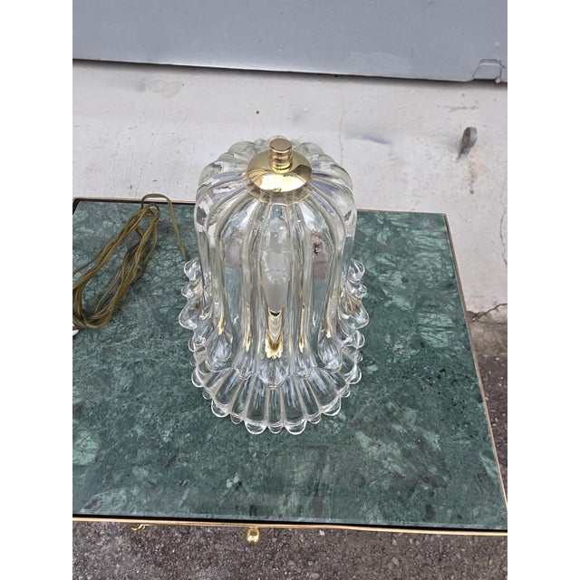 1930s Art Deco Table Lamp in Murano and Brass, 1930 For Sale - Image 5 of 8