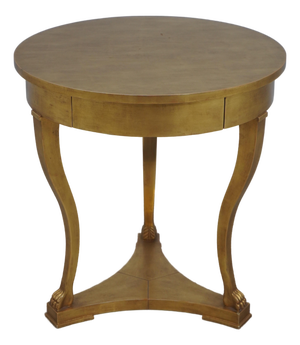 Gold Painted 2 Tier 1 Drawer Empire End Table