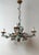 Italian Florentine Tole Flower Chandelier in Gilt Iron, 1950 For Sale - Image 17 of 18