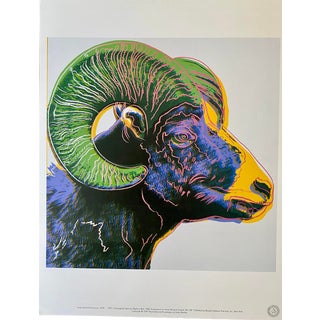 1989 "Bighorn Ram" Andy Warhol Foundation Offset Lithograph For Sale