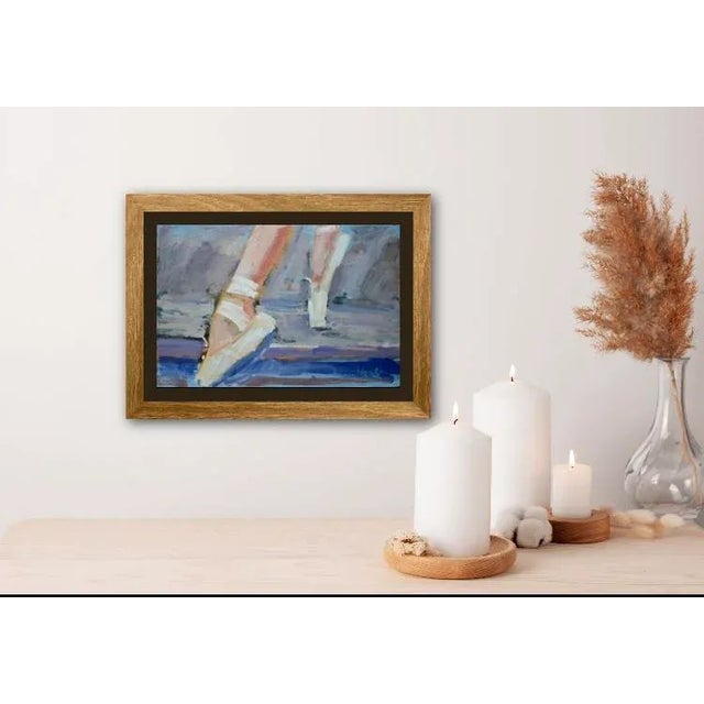 2020s Ballerina Slippers Modern Oil Painting For Sale - Image 5 of 7