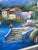 1970s Large Mid-Century Style Mediterranean Coastal Village Framed Oil Painting - Signed "Linda" For Sale - Image 5 of 9