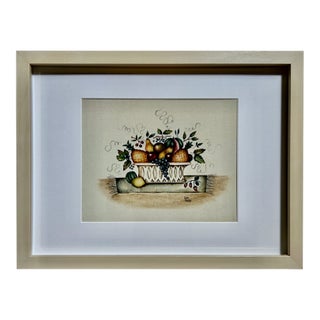 Mid Century Jane Henry Framed Theorem Painting For Sale