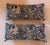 Contemporary Pair of Blue and Beige Flower Decorative Pillows For Sale - Image 3 of 4