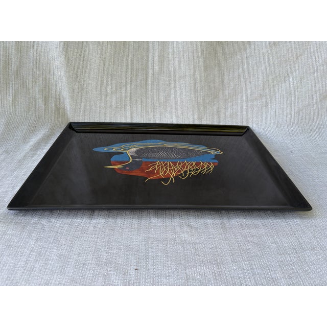 Mid 20th Century Vintage Couroc of Monterey Duck Tray For Sale - Image 5 of 18