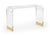 Transitional Chelsea House Acrylic Waterfall Console For Sale - Image 3 of 3