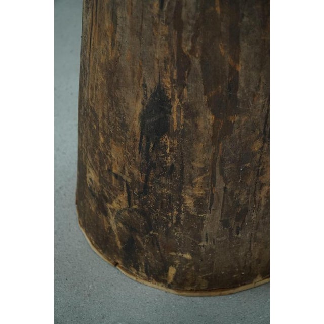 Gold Large Antique Rustic Wooden Vessel, 1890s For Sale - Image 8 of 12
