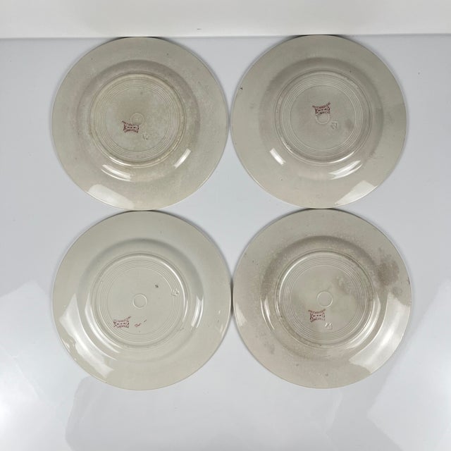 Vintage Terre De Fer Dinner Plates from KG Lunéville, 1800s, Set of 4 For Sale - Image 14 of 16