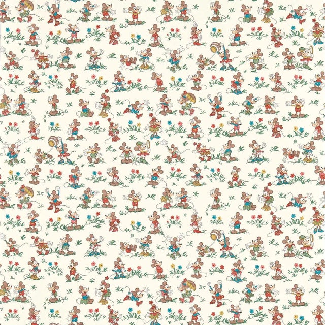 Sanderson Mickey & Minnie Wallpaper in Allsorts For Sale