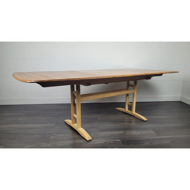 Brown Burford Grand Double Extendable Dining Table from Ercol, 1990s For Sale - Image 8 of 18